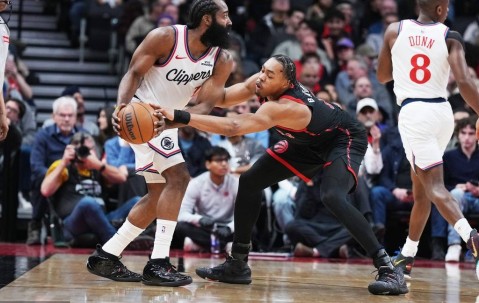 小卡缺战哈登31+10巴恩斯24+7+6 快船加时擒猛龙