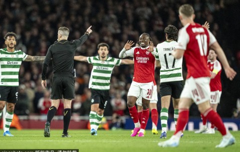 欧冠-连续2年进四强！阿森纳0-0葡体总分1-0晋级 将战马竞